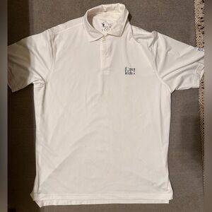 White Polo Shirt short sleeve size Large by FG Tech NWOT